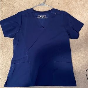 Navy Blue Scrub Top